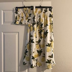 Lemon two piece dress
